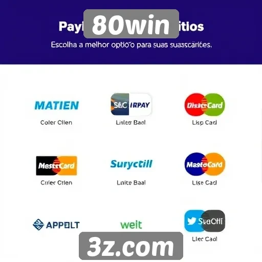 Métodos de pagamento aceitos pela 80win