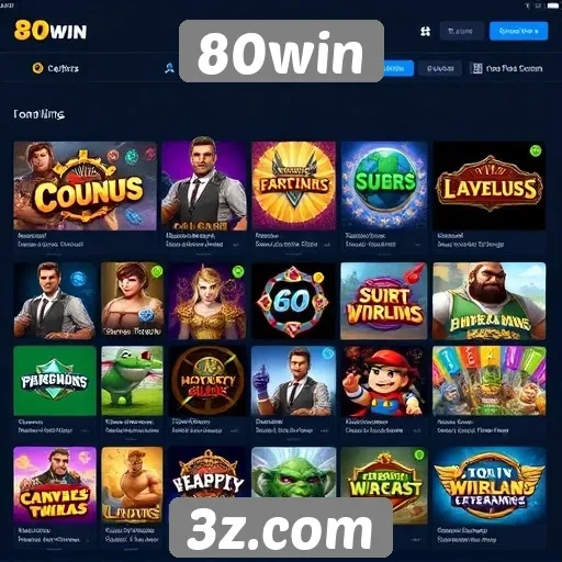 Plataforma 80win se destaca pela variedade de títulos disponíveis