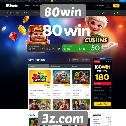 Análise da interface do usuário do site 80win